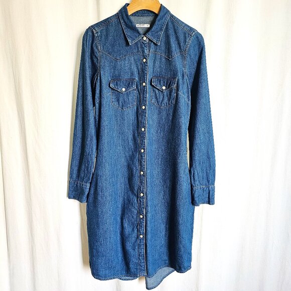 Gap 1969 Dresses & Skirts - GAP 1969 Long Sleeve Denim Western Button Shirt Dress